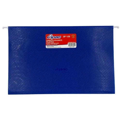 Carpeta Colgante Plástica Oficio - Varilla Metálica IPP - Azul