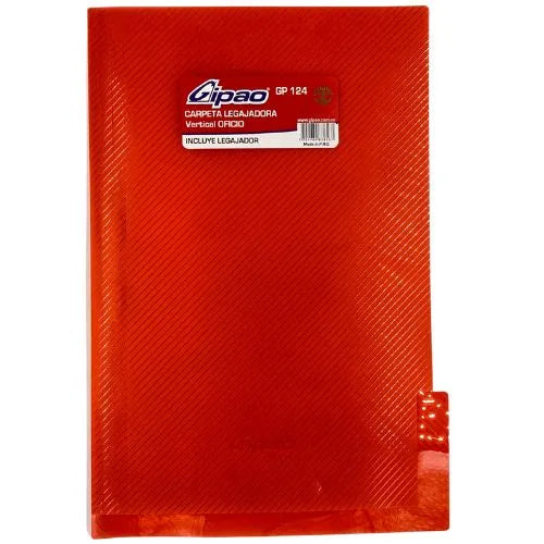 Carpeta Legajadora Plástica Oficio Rojo
