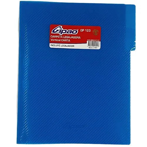 Carpeta Legajadora Plástica Carta Azul