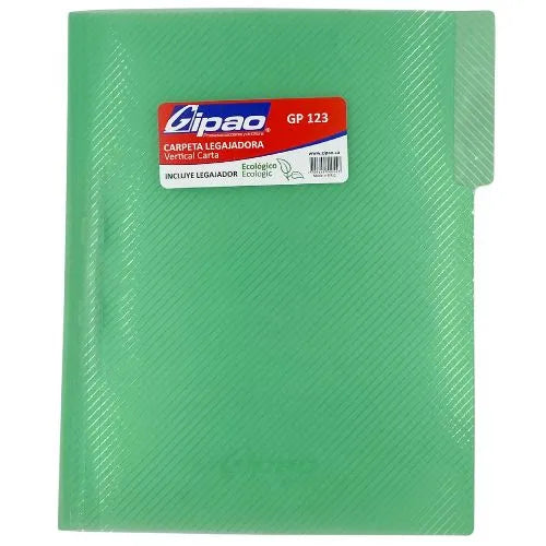 Carpeta Legajadora Plástica Carta Verde limón