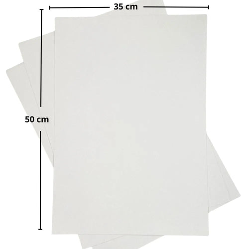 Cartón paja Blanco 35 X 50 centimetros (Cuarto de pliego)