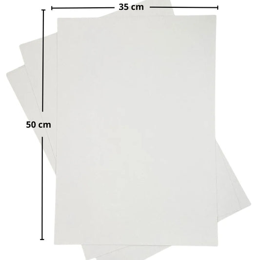 Cartón paja Blanco 35 X 50 centimetros (Cuarto de pliego)