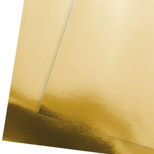 Cartulina Metalizada/Espejo - 250g Dorado 1/2 Pliego