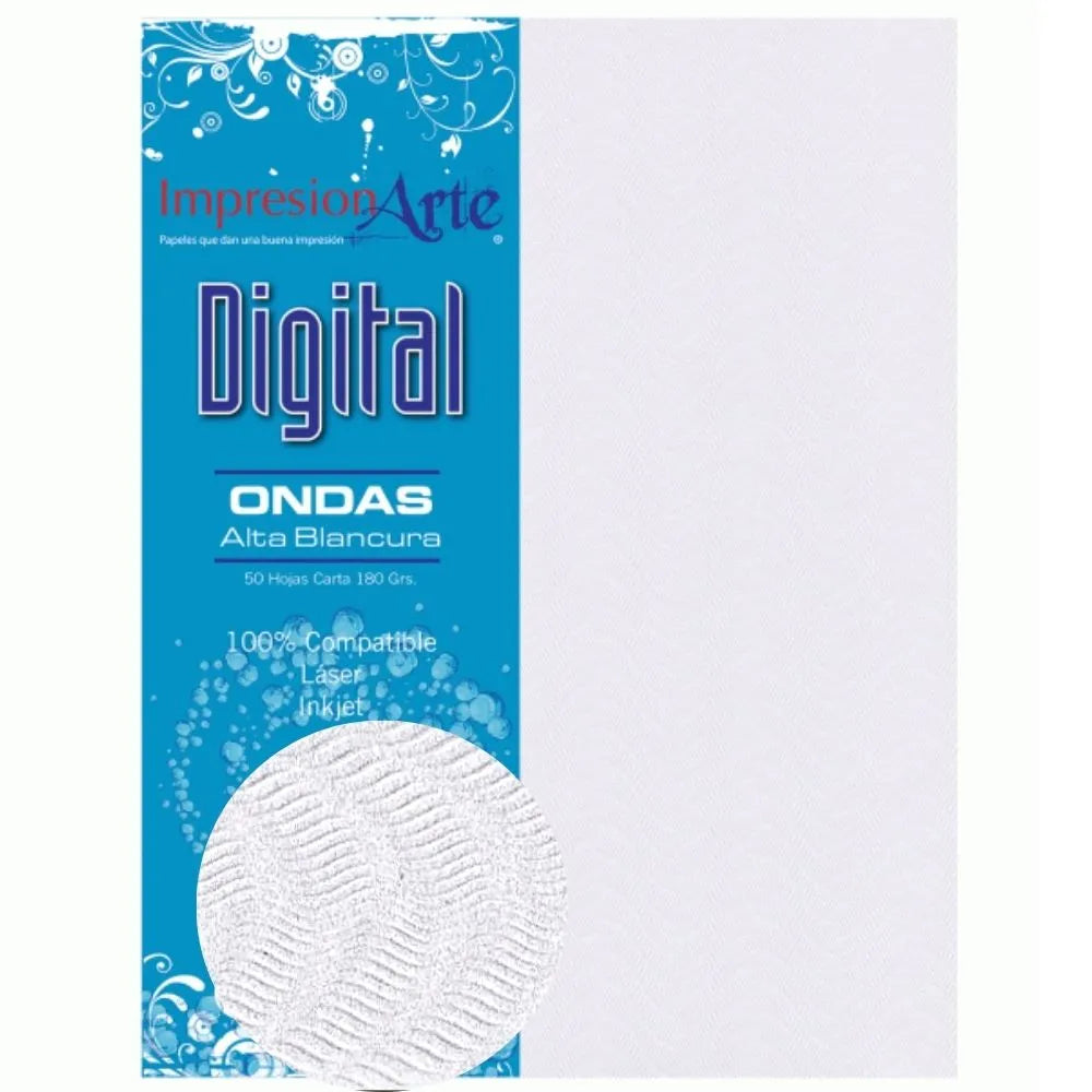 Cartulina Texturizada para Imprimir - Ondas