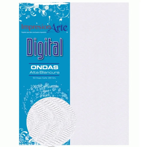 Cartulina Texturizada para Imprimir - Ondas