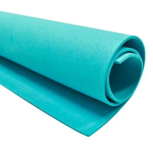 Fomi o Goma Eva - 4 Cartas Azul turqueza