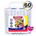 marcadores offi esco doble punta, biselada y fina - x60
