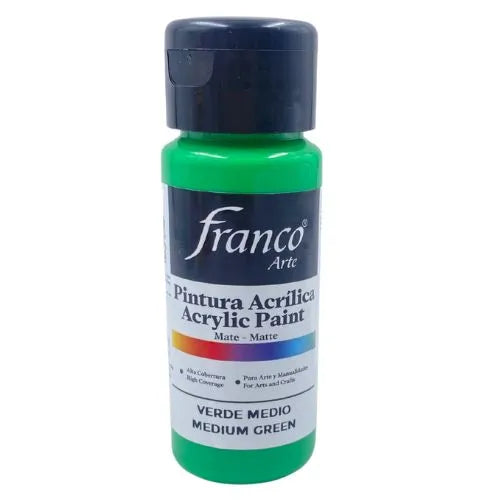 Pintura Acrílica Franco Arte 60ml Al Frio - Verde Medio