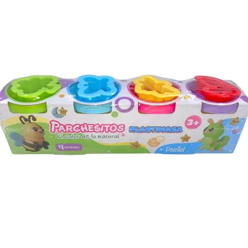Masa moldeable o Plastimasa de Parchesitos - Pastel x4