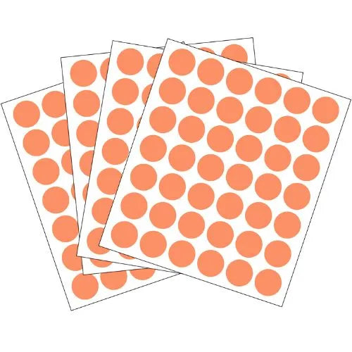 rotulos autoadhesivos circulares - 16mm Dimatic Colores Planos Naranja