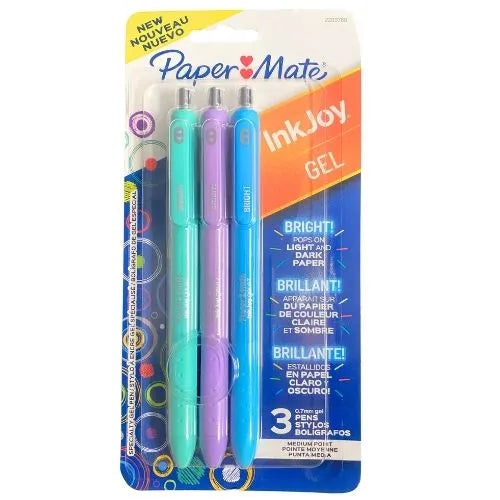 Lapicero Gel Paper Mate / Quick-Dry Brillante x3