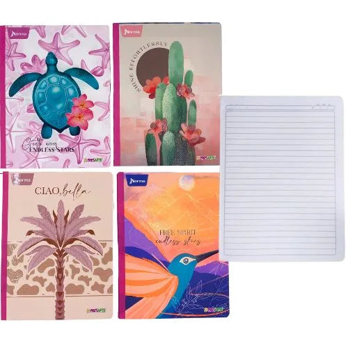 cuaderno norma cosido, Linea corriente 100 hojas gama media - Femenino