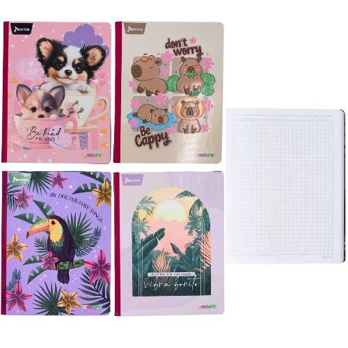 cuaderno cosido cuadriculado de 100 hojas Norma Gama media - Femenino