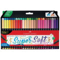 Marcadores Punta Pincel Faber Castell SuperSoft - 50 Uds