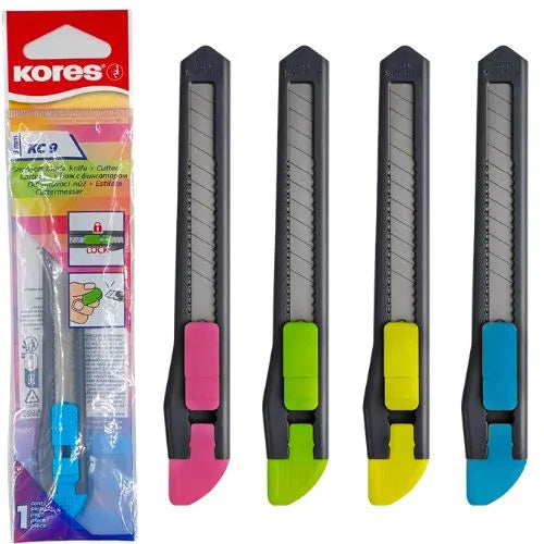Bisturi Pequeño Escolar Hoja de 9mm - Kores KC Neon