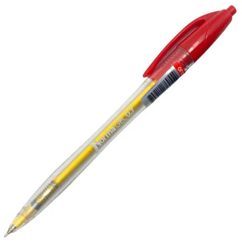Boligrafo de Gel, Punta Fina - Rojo Retractil Norma
