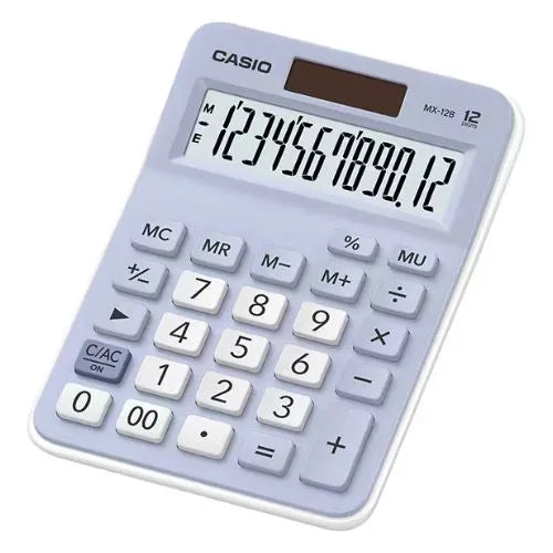 Calculadora Mediana – Calculadora 12 Dígitos - Casio Azul Claro MX-12B-LB