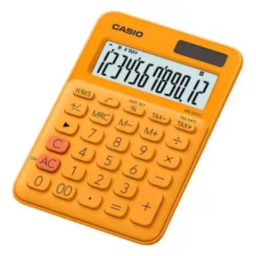 Calculadora 12 digitos, Casio MS-20UC - Colores Amarilla