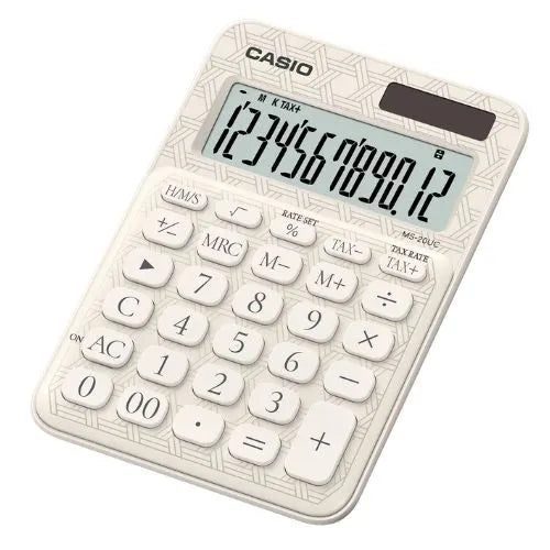 Calculadora 12 digitos, Casio MS-20UC - Estampada TAKEKAGO BLANCO