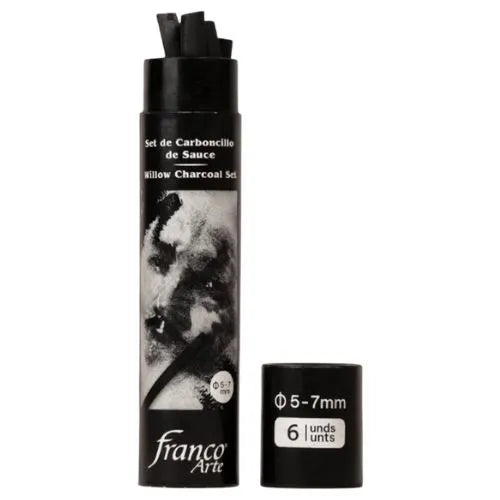 Carboncillo para dibujo Franco Arte Grueso 5 - 7 mm 6 Uds