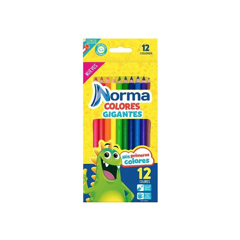 Colores Norma Jumbo X12 Triangulares Largos