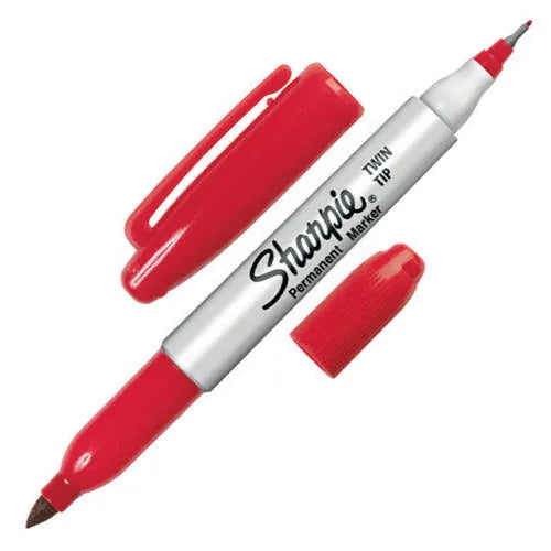 Marcador Sharpie Doble Punta - Marcador Twin Tip - Rojo