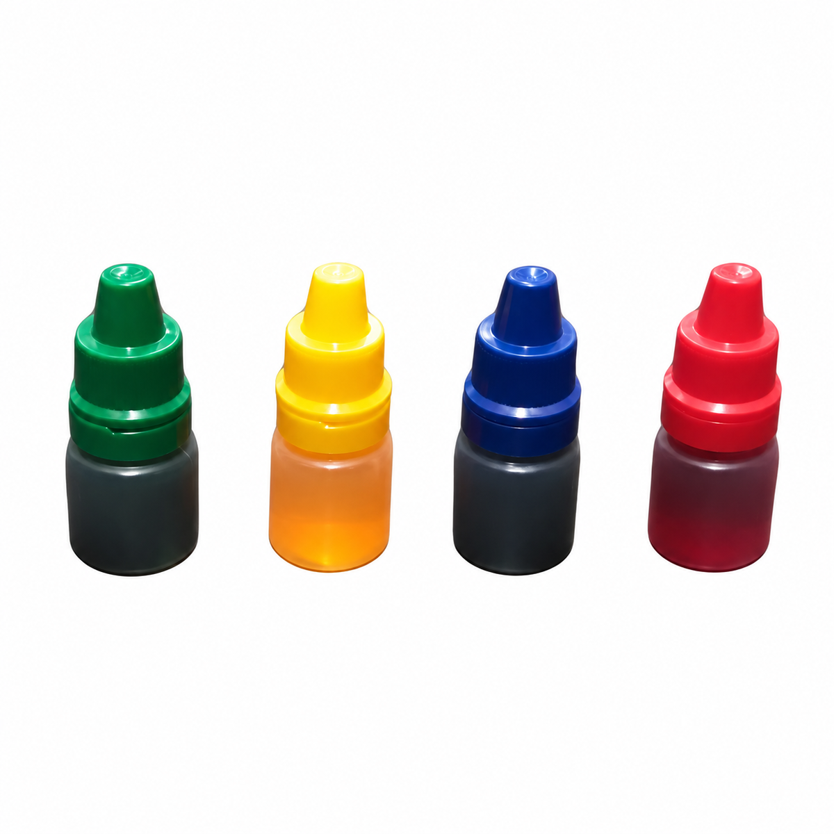Paquete de cuatro anilinas: verde, amarillo, azul y rojo. Imagen de catálogo generada a partir de la referencia existente.