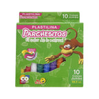 Plastilina Parchesitos Jumbo, empaque de 10 colores