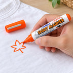 Ejemplo ilustrativo de uso de Marcador Textil Artline Shirt Marker 2 mm EKT-2 Naranja por Unidad