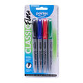 Marcadores permanentes Pointer Classic Flow PM-1002, estuche x4 sobre fondo blanco