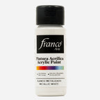 Pintura acrílica Franco Arte Blanco Metalizado, 60 ml. Fotografía oficial del fabricante de la presentación de 60mL.