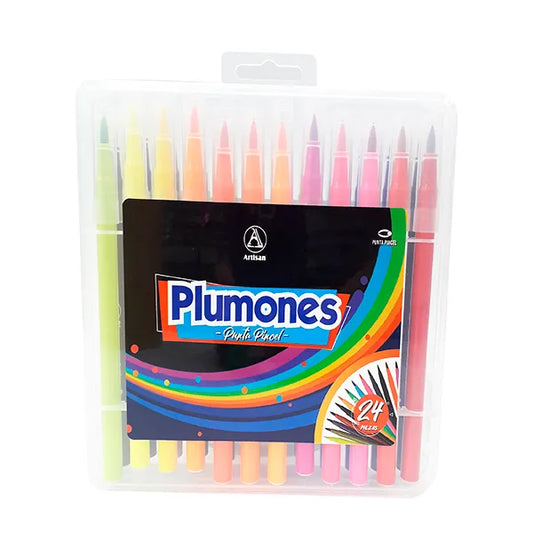 plumones punta pincel Artisan - 24 Uds