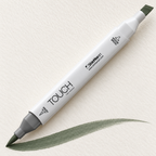 Marcador ShinHan TOUCH TWIN BRUSH G241 GRAYISH GREEN DEEP - ejemplo de uso