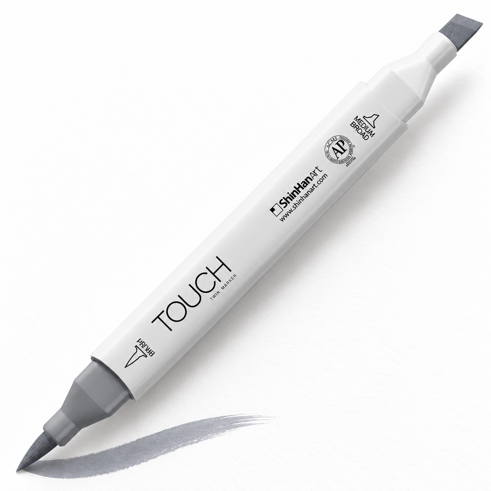 ShinHan TOUCH TWIN BRUSH CG5 COOL GREY - uso. Imagen referencial generada.
