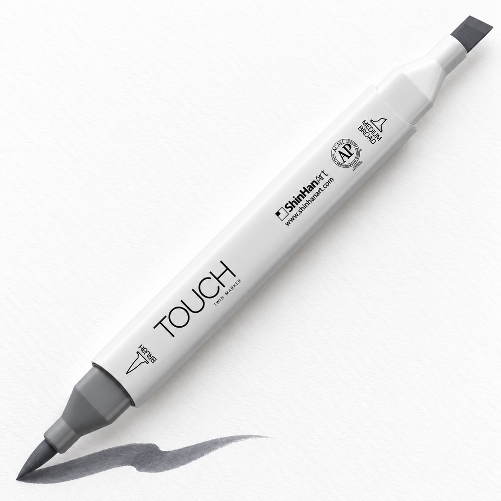 ShinHan TOUCH TWIN BRUSH CG8 COOL GREY - uso. Imagen referencial generada.