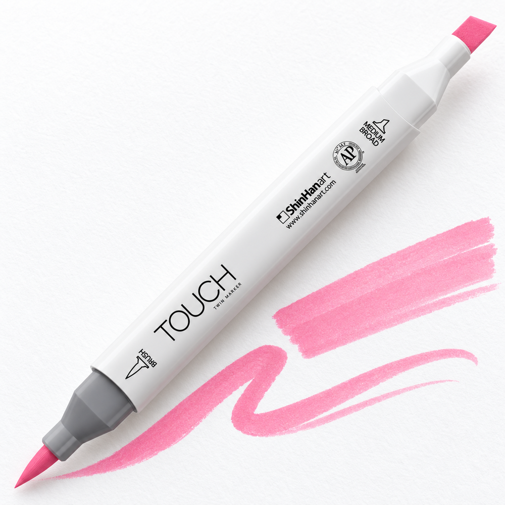 ShinHan TOUCH TWIN BRUSH RP198 TENDER PINK - uso. Imagen referencial generada.