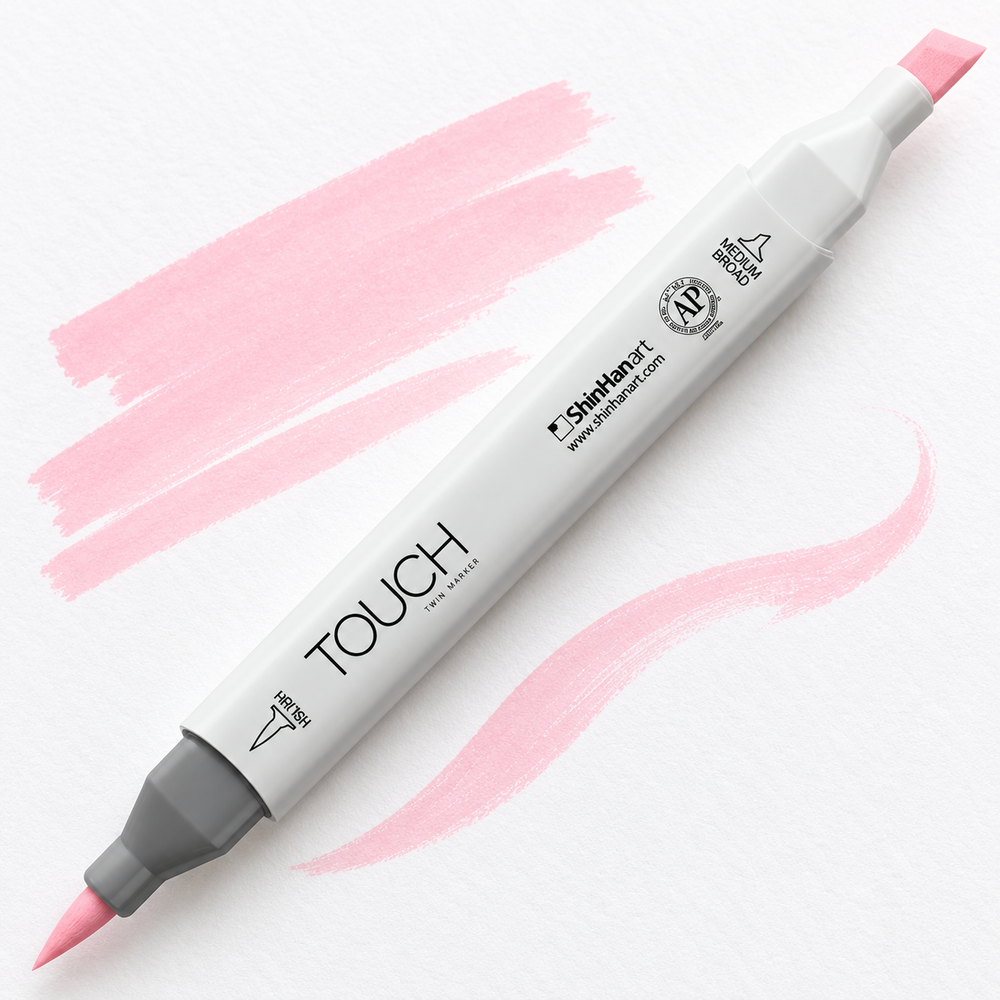 ShinHan TOUCH TWIN BRUSH RP196 PALE PINK LIGHT - uso. Imagen referencial generada.