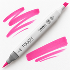 ShinHan TOUCH TWIN BRUSH F126 FLUORESCENT PINK - uso. Imagen referencial generada.