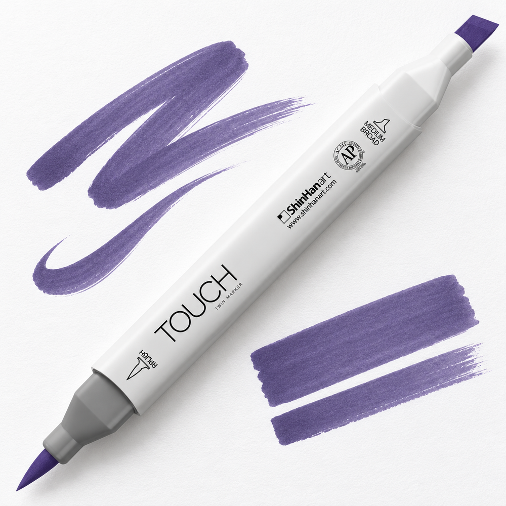 ShinHan TOUCH TWIN BRUSH PB274 VIOLET DARK - uso. Imagen referencial generada.