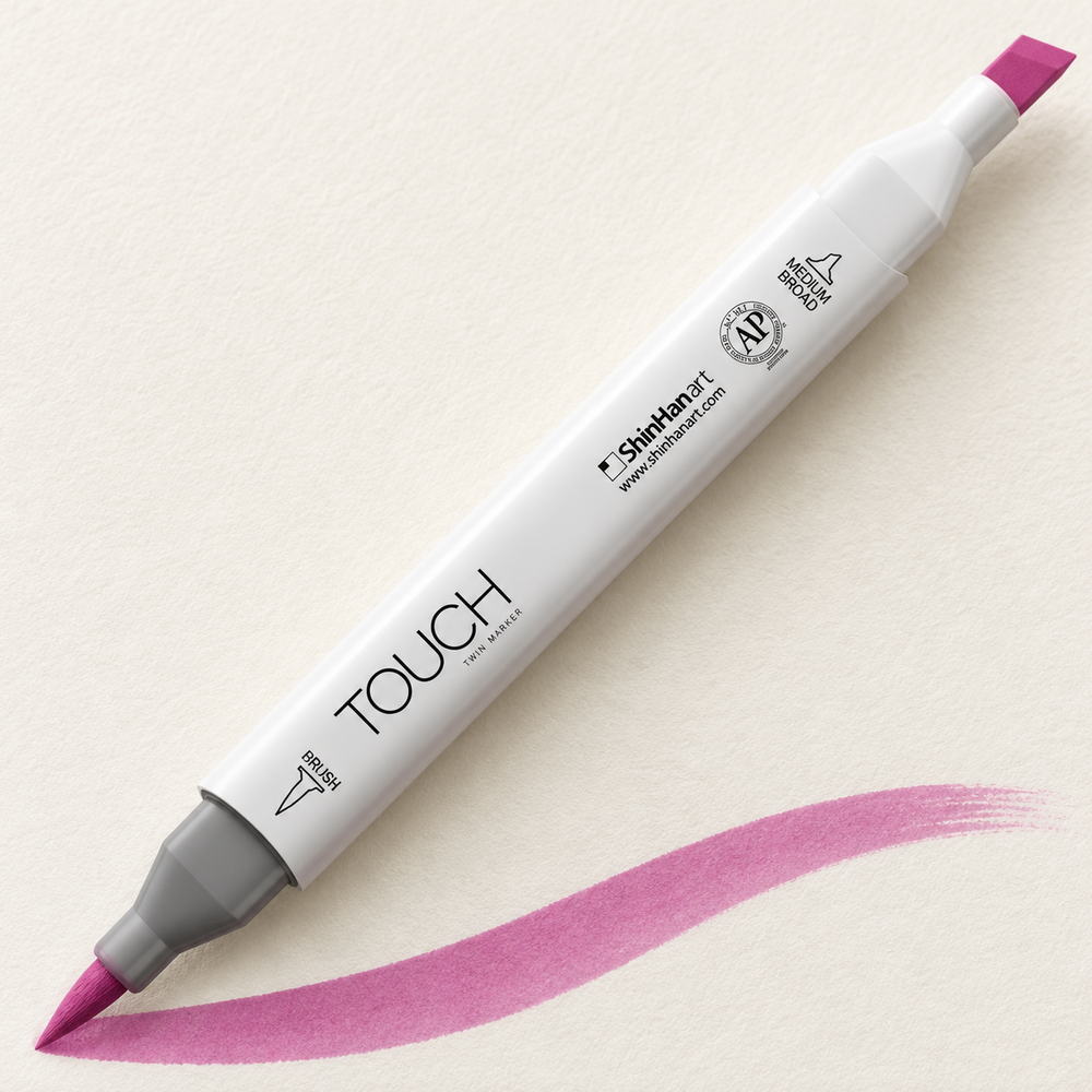 Marcador ShinHan TOUCH TWIN BRUSH P282 PEONY PURPLE - ejemplo de uso