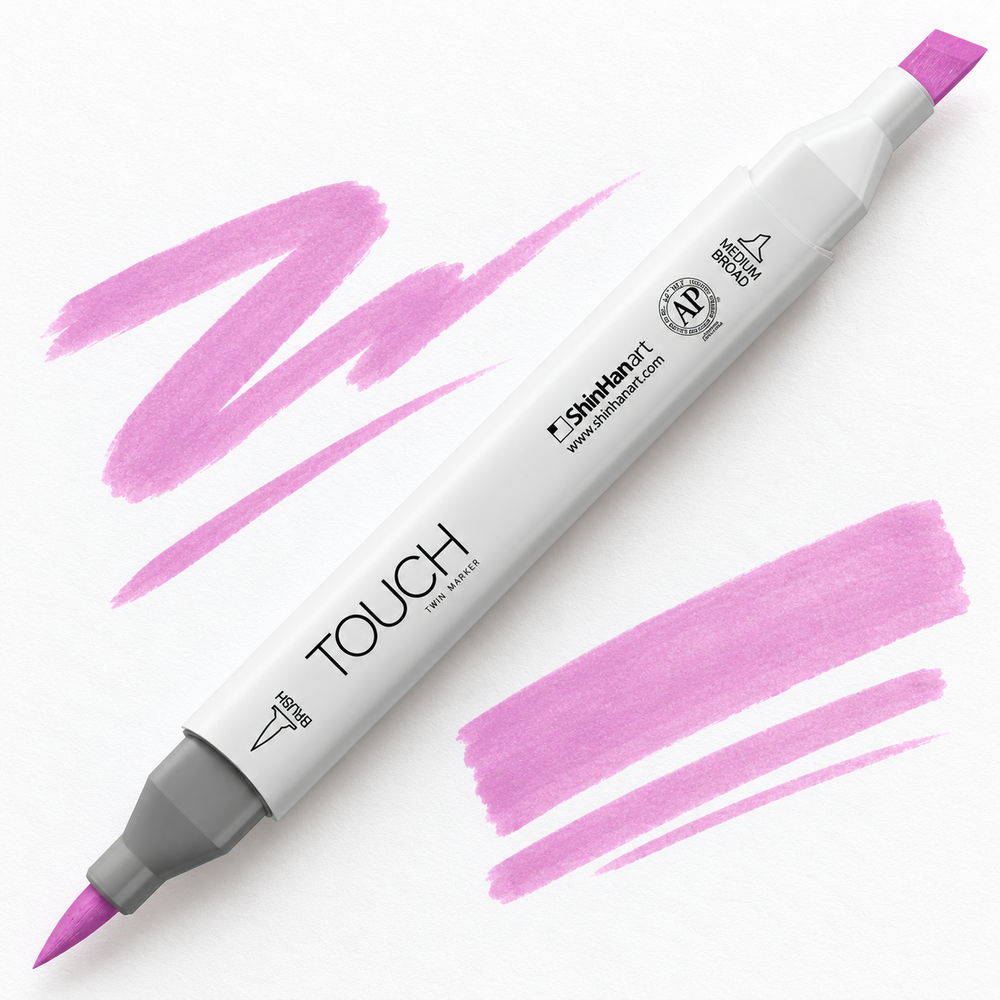 ShinHan TOUCH TWIN BRUSH P84 PASTEL VIOLET - uso. Imagen referencial generada.