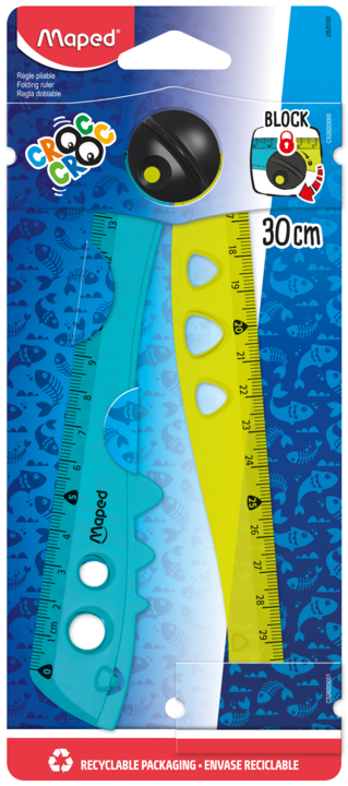 Regla plegable Maped Croc Croc 15–30 cm, referencia 282030