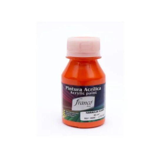 Pintura Acrílica Franco Arte 60ml Al Frio - Naranja Claro
