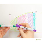 Marcadores borrables Kores K-Marker Fine x10 colores - uso