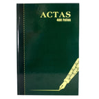 Libro de actas de 400 folios, imagen principal sobre fondo blanco.