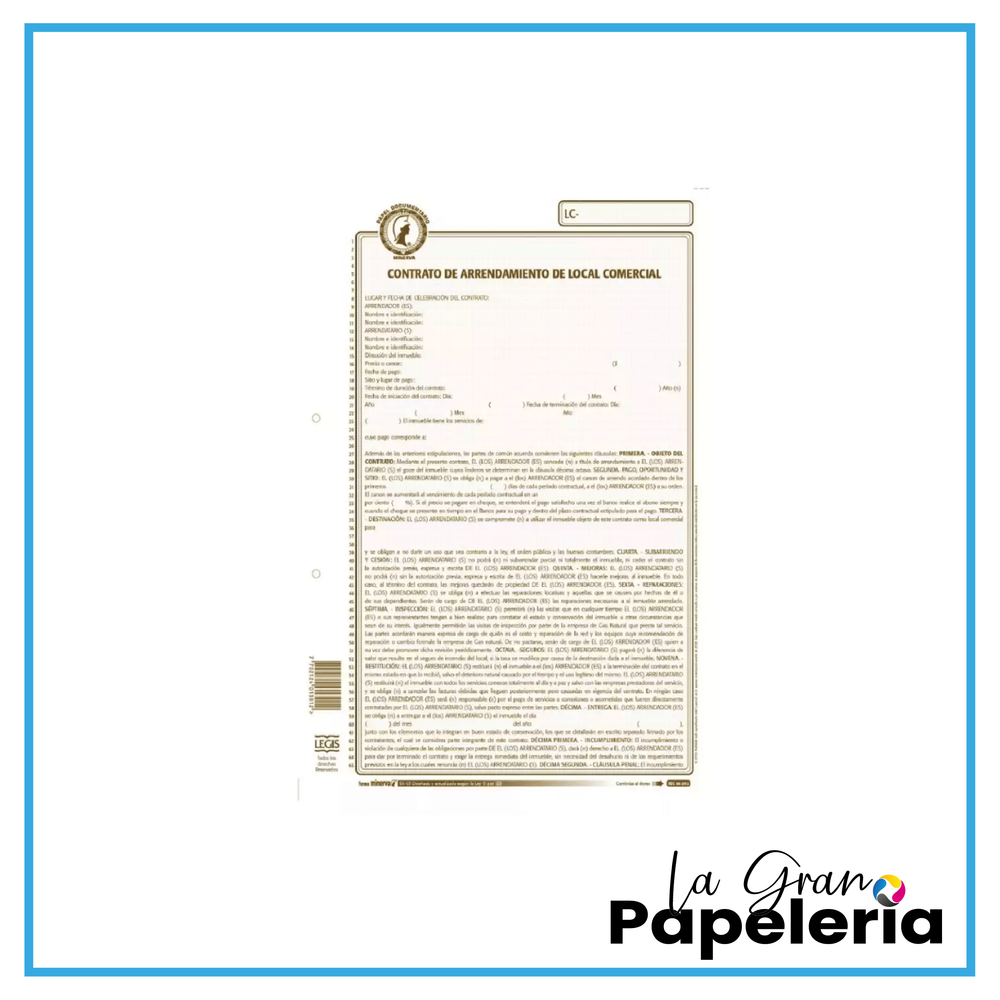 Contrato Minerva de arrendamiento de local comercial, imagen principal sobre fondo blanco.