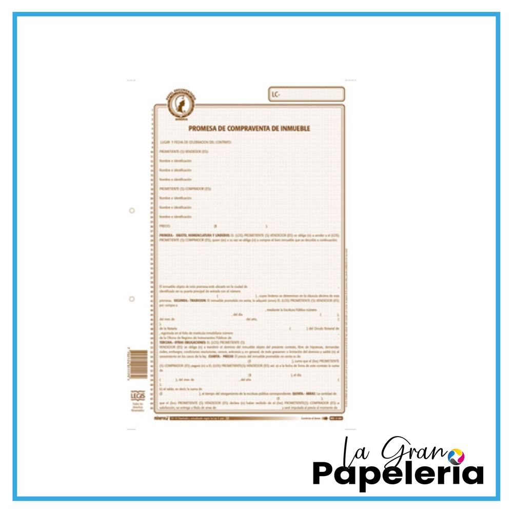 Promesa de compraventa de inmueble Minerva x 12, referencia 5510, imagen principal exacta sobre fondo blanco.