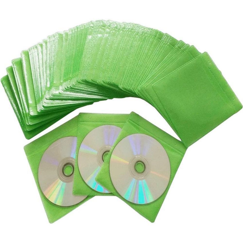 Sobres de felpa para CD, paquete x 100, imagen principal exacta sobre fondo blanco.