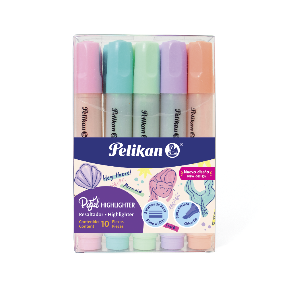 MÉXICO - Referencia oficial Pelikan Pastel Highlighter x10