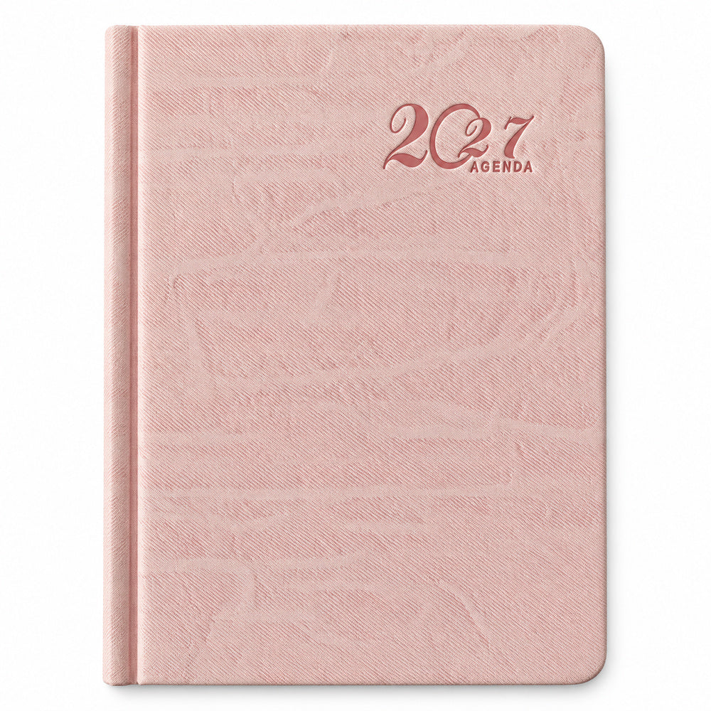 Agenda Diver Class DC/60 2027, SKU 41229-1: cubierta rosada pastel, portada principal. Fotografía retocada sobre blanco sin envoltorio.